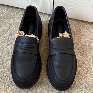 Portland Leather Chunky Black Loafers